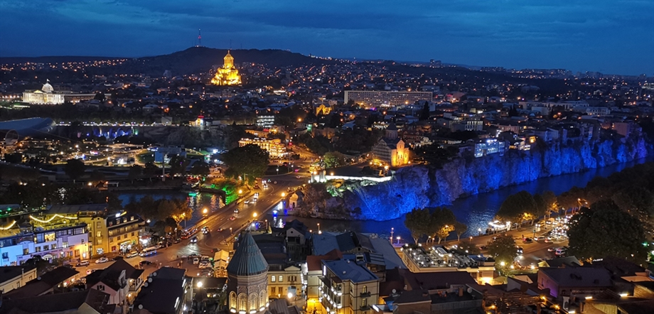 Tbilisi at night by Daina